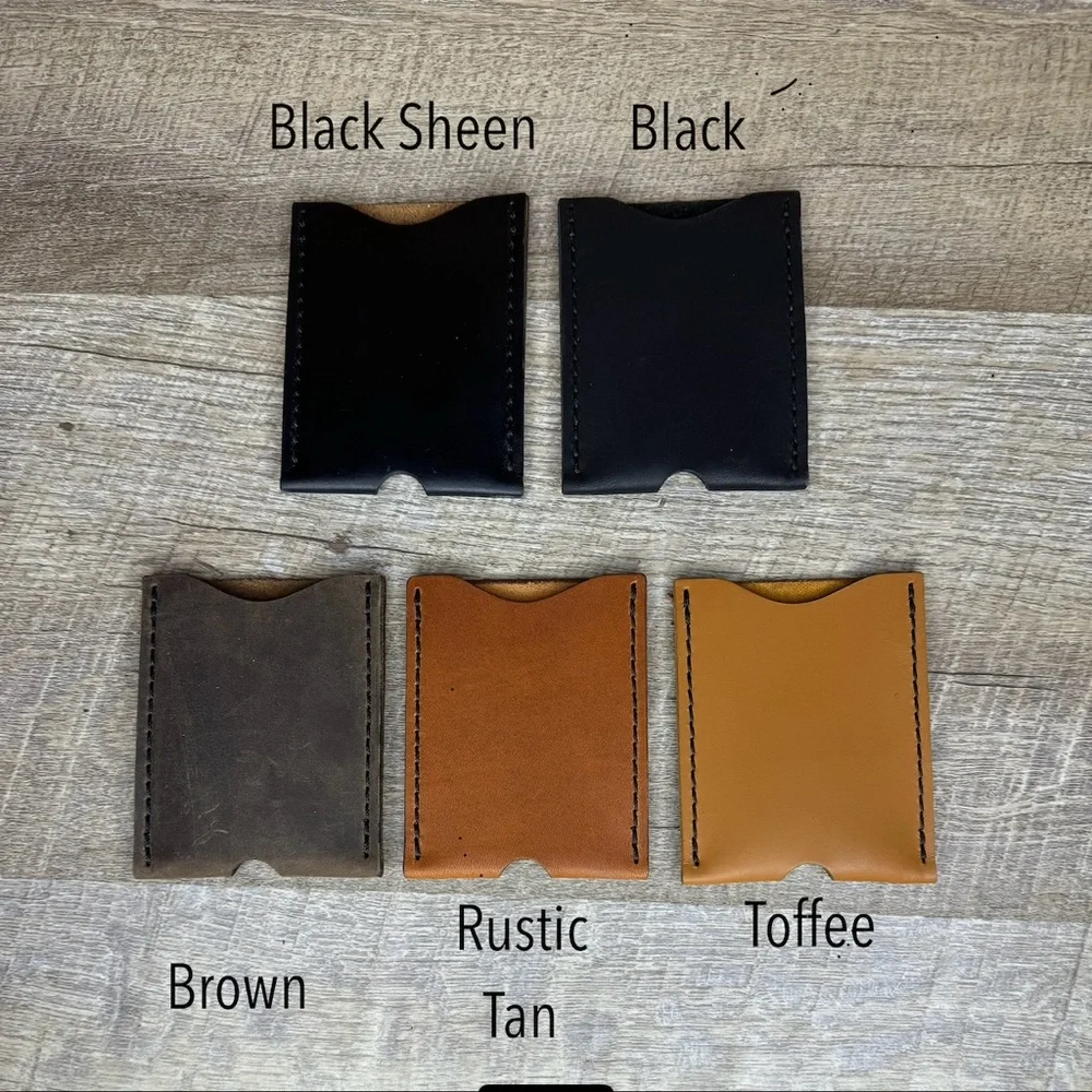 Leather Card Sleeve Wallet, Credit Card Holder, unisex
